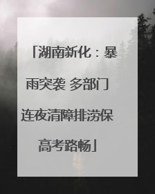 湖南新化：暴雨突袭 多部门连夜清障排涝保高考路畅