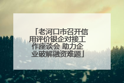 老河口市召开信用评价银企对接工作座谈会 助力企业破解融资难题
