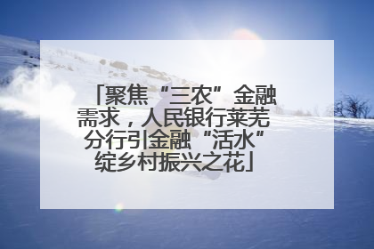 聚焦“三农”金融需求，人民银行莱芜分行引金融“活水”绽乡村振兴之花