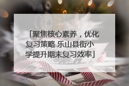 聚焦核心素养，优化复习策略 乐山县街小学提升期末复习效率