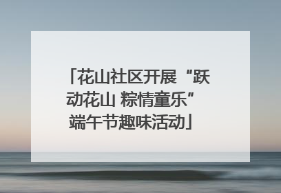 花山社区开展“跃动花山 粽情童乐”端午节趣味活动