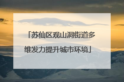 苏仙区观山洞街道多维发力提升城市环境