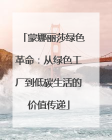 蒙娜丽莎绿色革命：从绿色工厂到低碳生活的价值传递