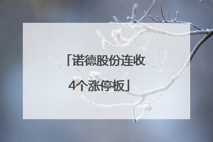 诺德股份连收4个涨停板