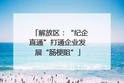 解放区：“纪企直通”打通企业发展“肠梗阻”