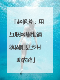 赵艳芳：用互联网思维铺就固阳县乡村助农路