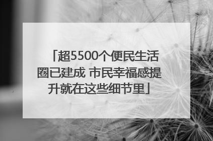 超5500个便民生活圈已建成 市民幸福感提升就在这些细节里
