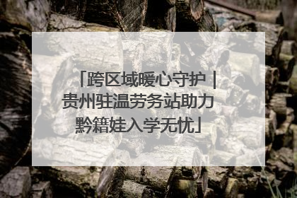跨区域暖心守护｜贵州驻温劳务站助力黔籍娃入学无忧