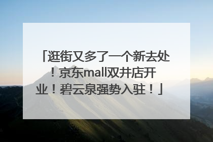 逛街又多了一个新去处！京东mall双井店开业！碧云泉强势入驻！