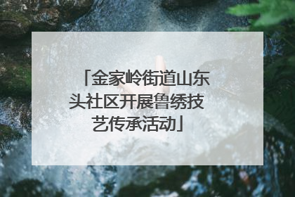 金家岭街道山东头社区开展鲁绣技艺传承活动