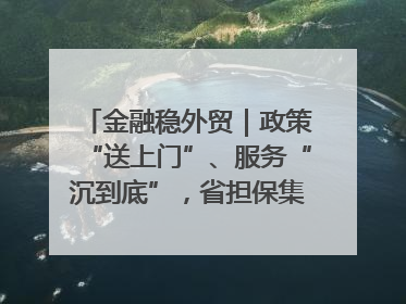 金融稳外贸｜政策“送上门”、服务“沉到底”，省担保集团加力支持外经贸高质量发展