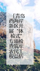 青岛西海岸新区开展“体检式”专项检查筑牢农民工权益防护网
