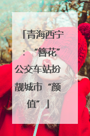 青海西宁：“簪花”公交车站扮靓城市“颜值”