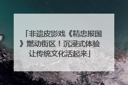 非遗皮影戏《精忠报国》燃动街区！沉浸式体验让传统文化活起来