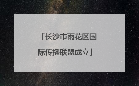 长沙市雨花区国际传播联盟成立