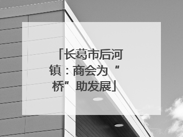 长葛市后河镇：商会为“桥”助发展