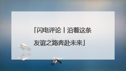 闪电评论丨沿着这条友谊之路奔赴未来