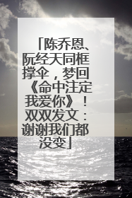 陈乔恩、阮经天同框撑伞，梦回《命中注定我爱你》！双双发文：谢谢我们都没变