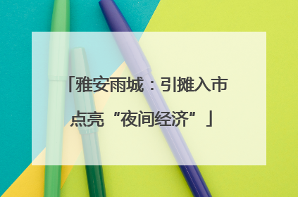 雅安雨城：引摊入市 点亮“夜间经济”