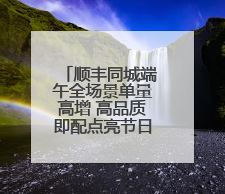 顺丰同城端午全场景单量高增 高品质即配点亮节日仪式感
