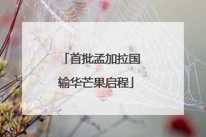 首批孟加拉国输华芒果启程