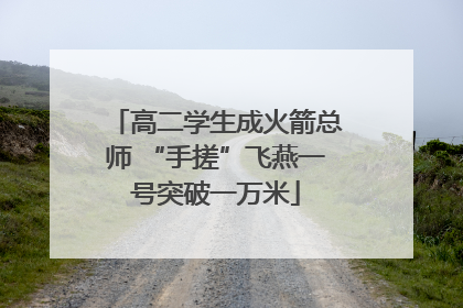 高二学生成火箭总师 “手搓”飞燕一号突破一万米
