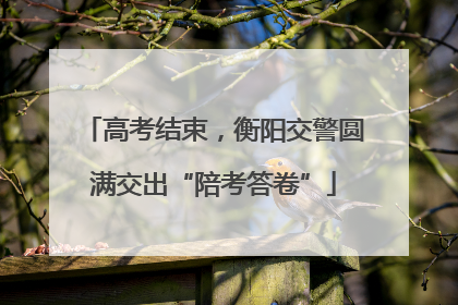 高考结束，衡阳交警圆满交出“陪考答卷”