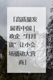 高质量发展看中国｜政企“月月谈”让小会场撬动大营商