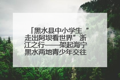 黑水县中小学生“走出阿坝看世界”浙江之行——架起海宁黑水两地青少年交往交流交融新桥梁