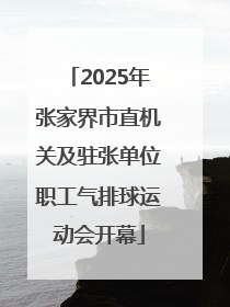 2025年张家界市直机关及驻张单位职工气排球运动会开幕