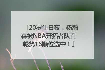 20岁生日夜，杨瀚森被NBA开拓者队首轮第16顺位选中！