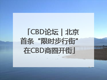 CBD论坛｜北京首条“限时步行街”在CBD商圈开街