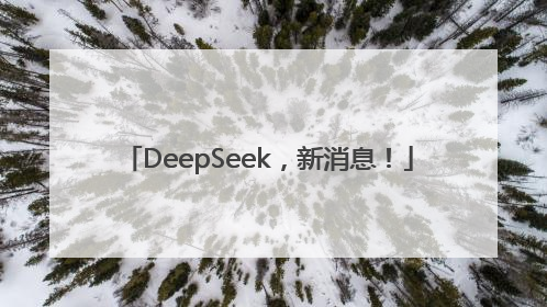 DeepSeek，新消息！